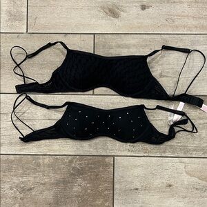 Victoria's Secret Black Bra with Subtle Embellishments